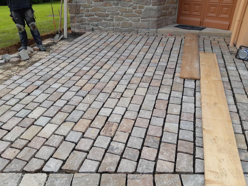 Pav en cours de pose